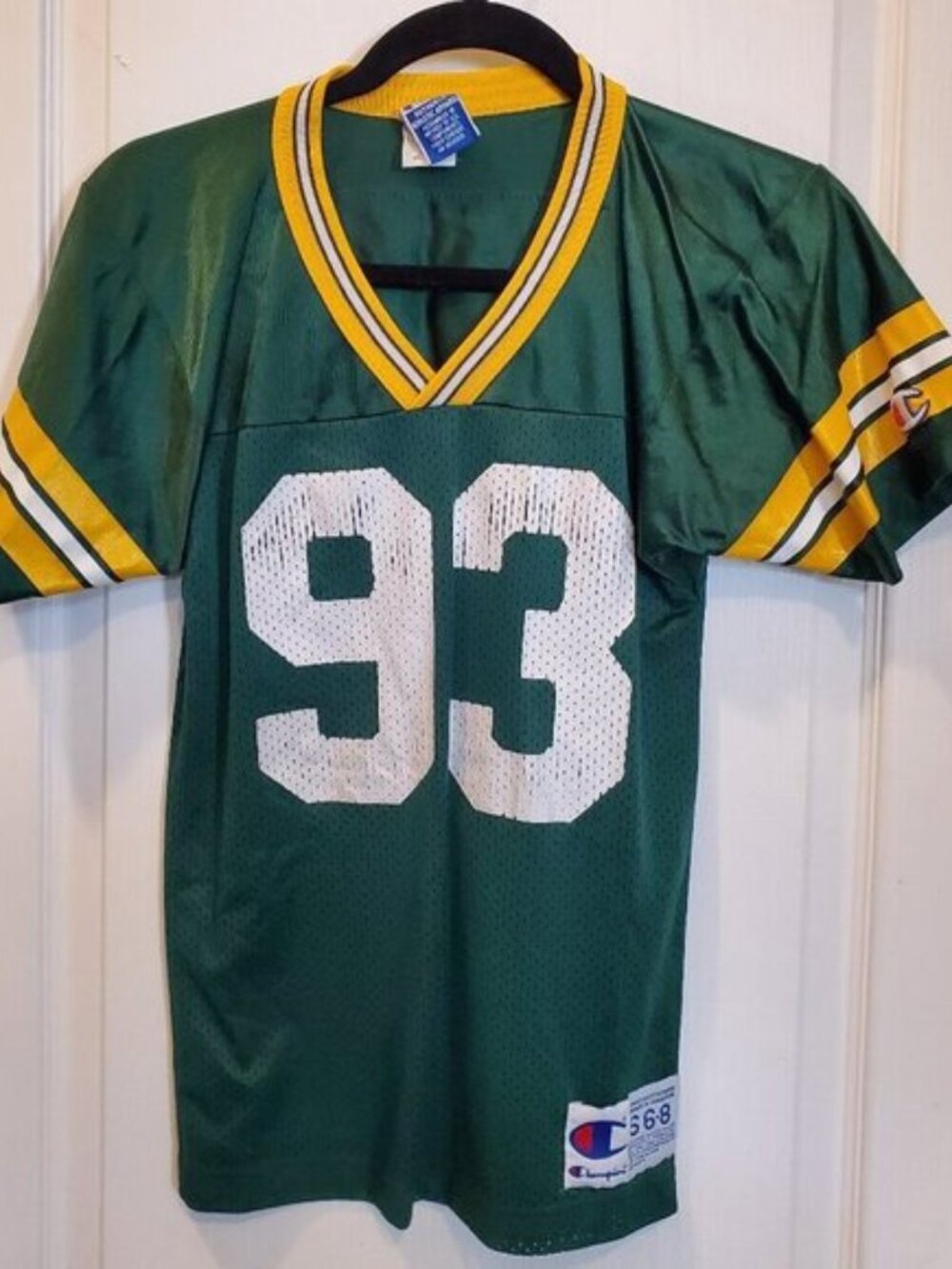 🏈 Y2K Green Bay Packers #93 Champion Youth Jersey (Brown) size 6/8